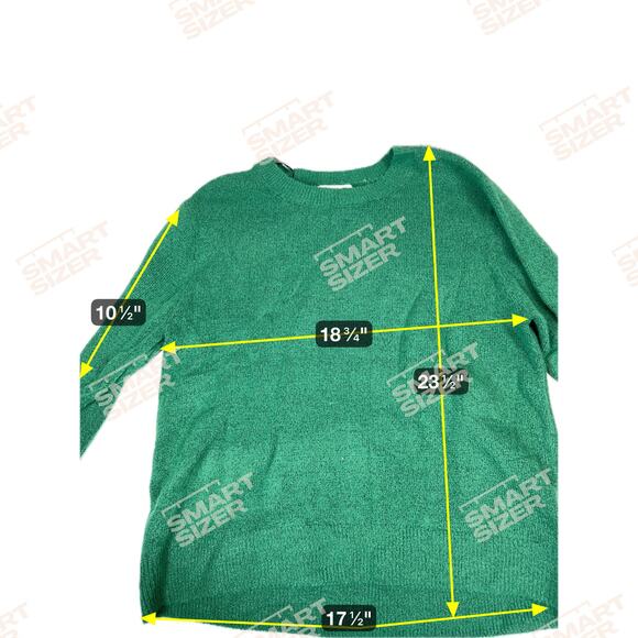H&M Crewneck Pullover Green Wool Blend Knit Sweater Womens Size XS - Picture 4 of 5